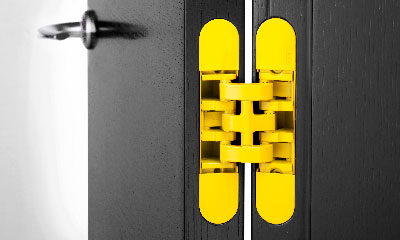 Cerniera a scomparsa porte interne W-Tec 3D+ gialla